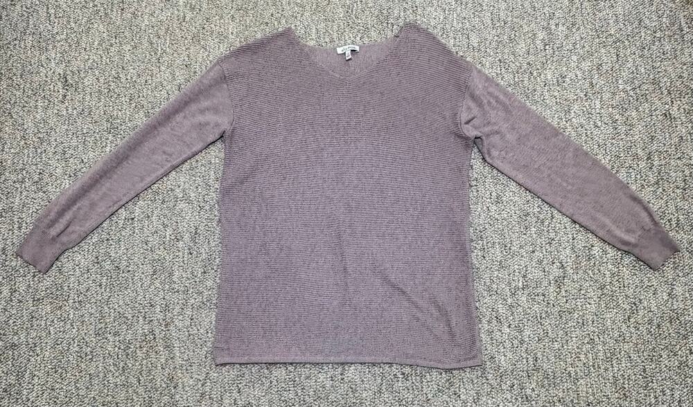 Ella Moss Mauve Purple Womens Small Loose Fit Sweater Pullover V-neck